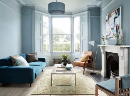 适合各种客厅风格的蓝色漆创意